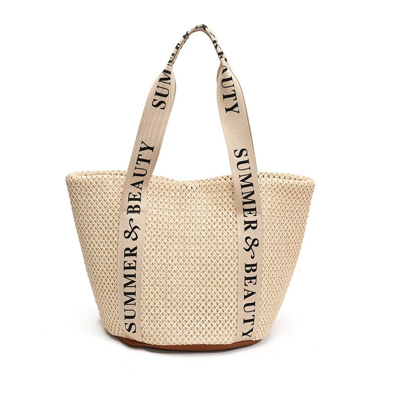 Tas Tote Besar Anyaman Jerami view 7
