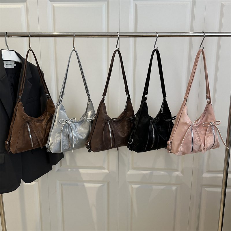 Bow Soft Shoulder Tote Bag