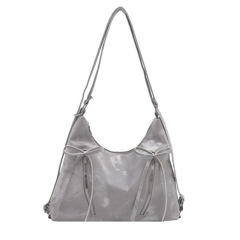 Tas Tote Bahu Lembut dengan Pita view 8