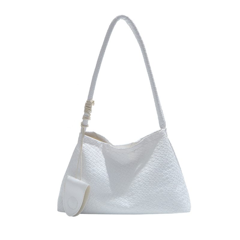 Woven-Texture Large-Capacity Shoulder Tote Bag view 10
