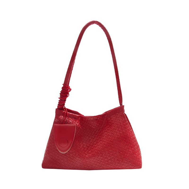 Woven-Texture Large-Capacity Shoulder Tote Bag view 5
