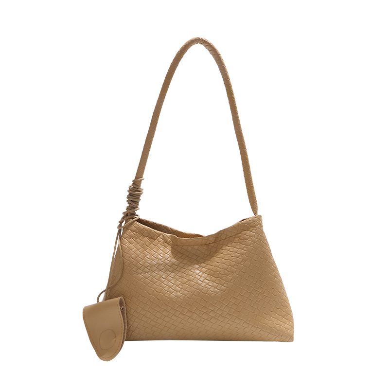 Woven-Texture Large-Capacity Shoulder Tote Bag view 6