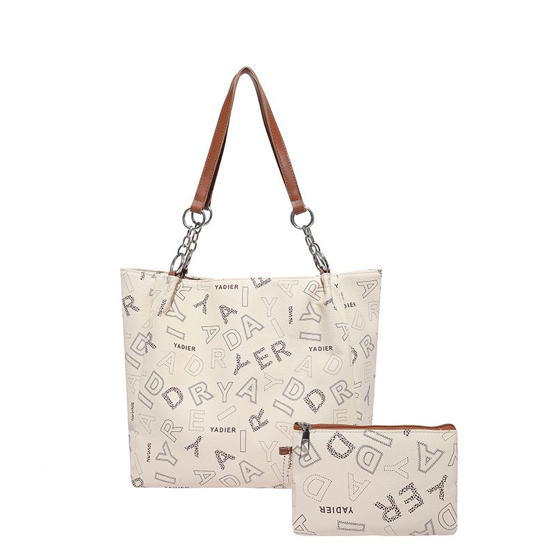 Retro Large-Capacity Top-Handle Shoulder Tote view 7