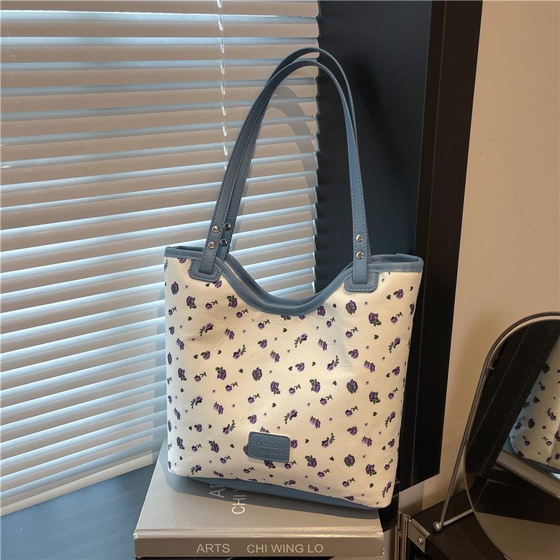 Floral Print Large-Capacity Shoulder Tote Bag view 2