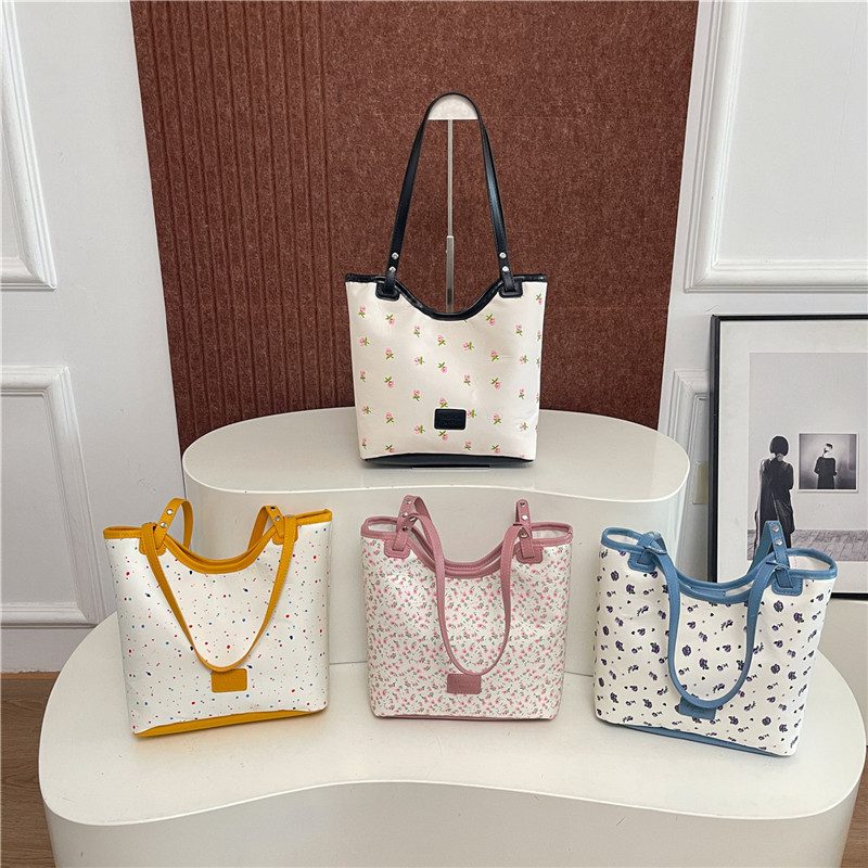 Floral Print Large-Capacity Shoulder Tote Bag view 4