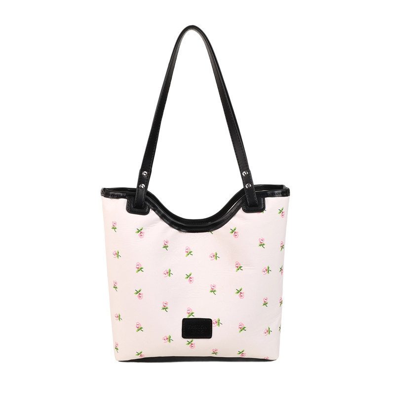 Floral Print Large-Capacity Shoulder Tote Bag view 5
