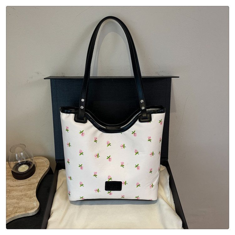 Floral Print Large-Capacity Shoulder Tote Bag view 7