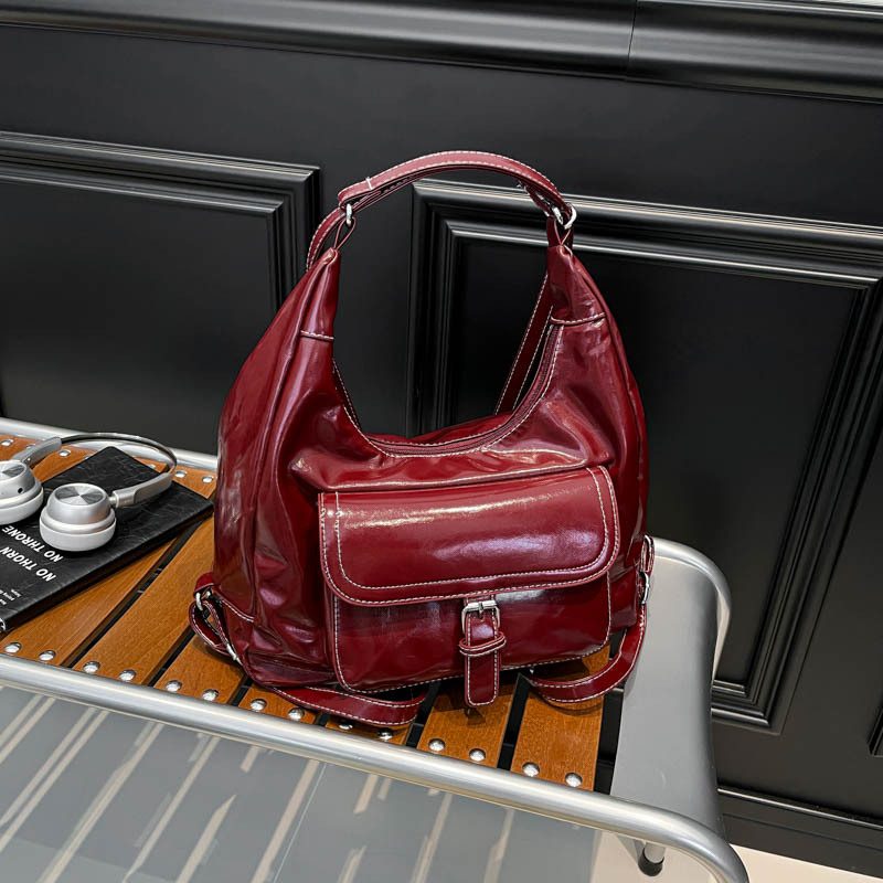 Retro Minimalist Large-Capacity Shoulder Tote Bag view 2
