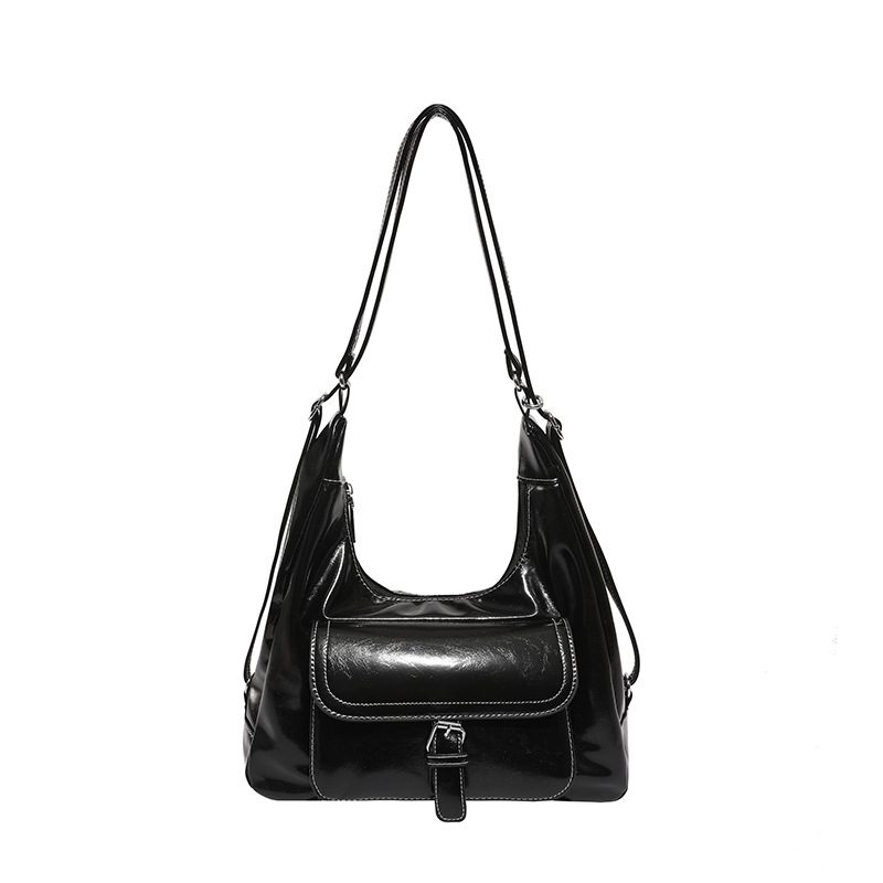 Retro Minimalist Large-Capacity Shoulder Tote Bag view 6