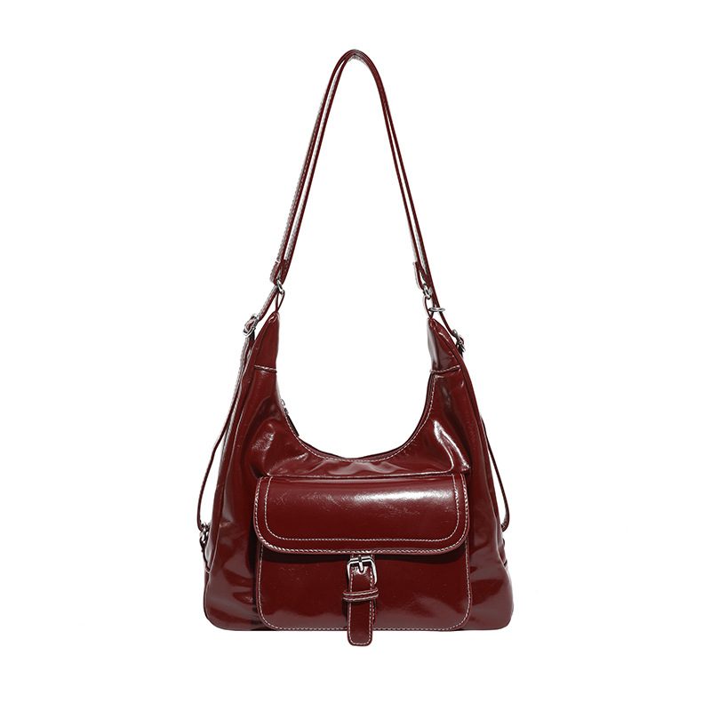 Retro Minimalist Large-Capacity Shoulder Tote Bag view 8