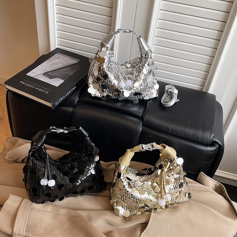 Sequin Underarm Shoulder Top-Handle Bag