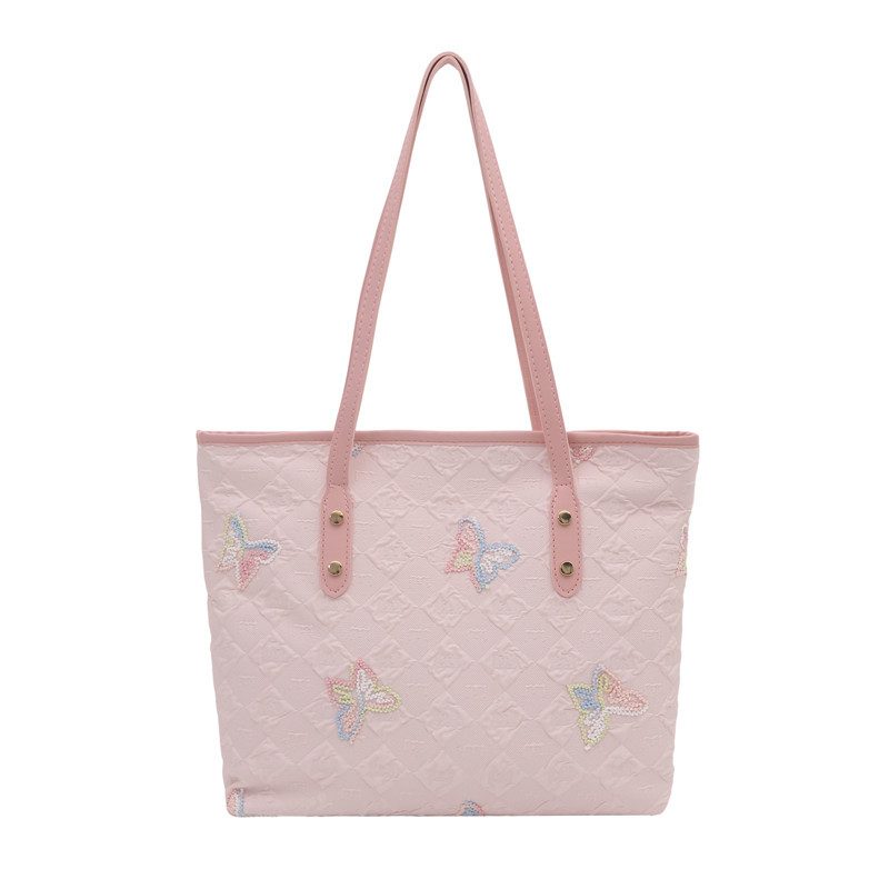 Große Schultertasche mit besticktem Schmetterling view 10