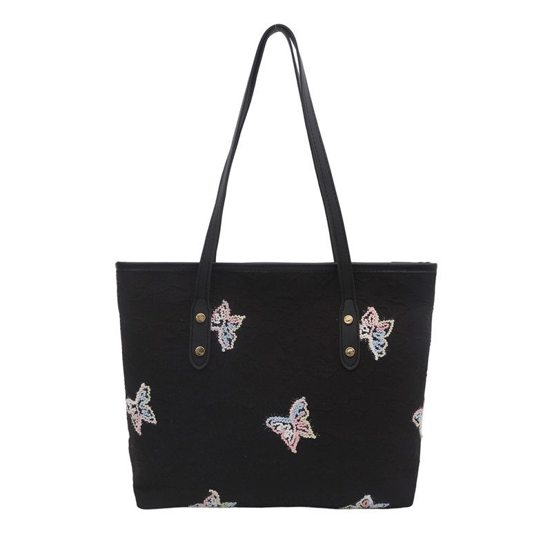 Große Schultertasche mit besticktem Schmetterling view 11