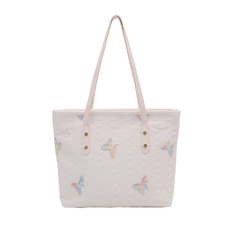 Große Schultertasche mit besticktem Schmetterling view 12
