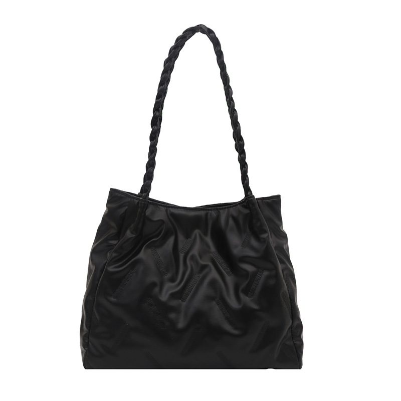 Korean Solid Color Large Tote Bag view 10