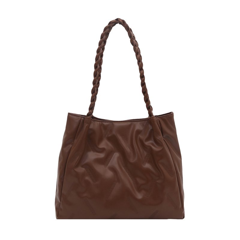 Korean Solid Color Large Tote Bag view 12