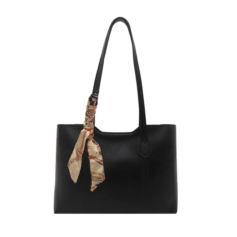 Solid Color Shoulder Tote Bag view 5