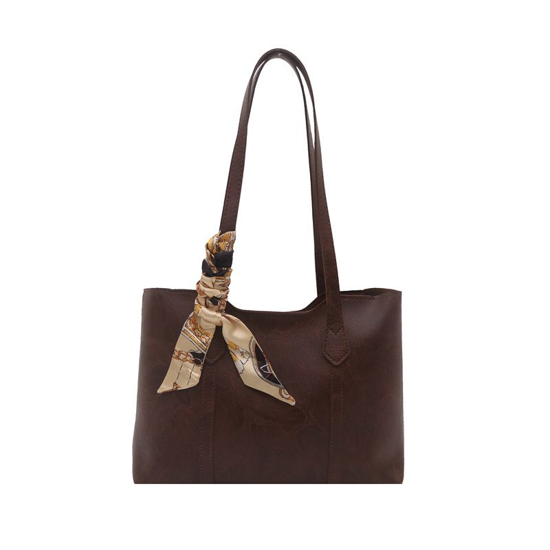 Solid Color Shoulder Tote Bag view 6