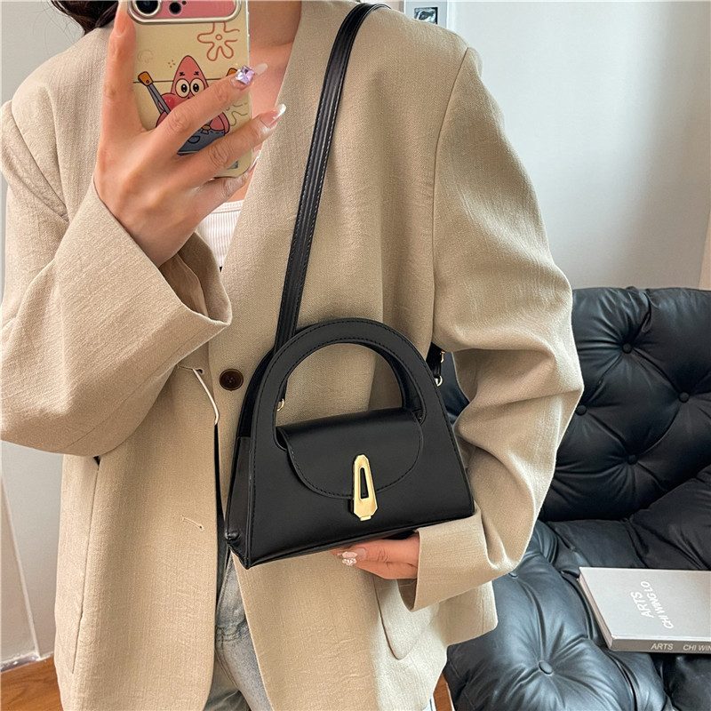Tas Tote Pegangan Atas Warna Solid view 2