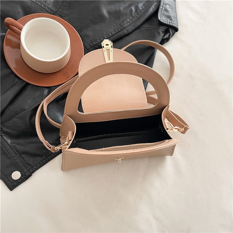 Tas Tote Pegangan Atas Warna Solid view 3