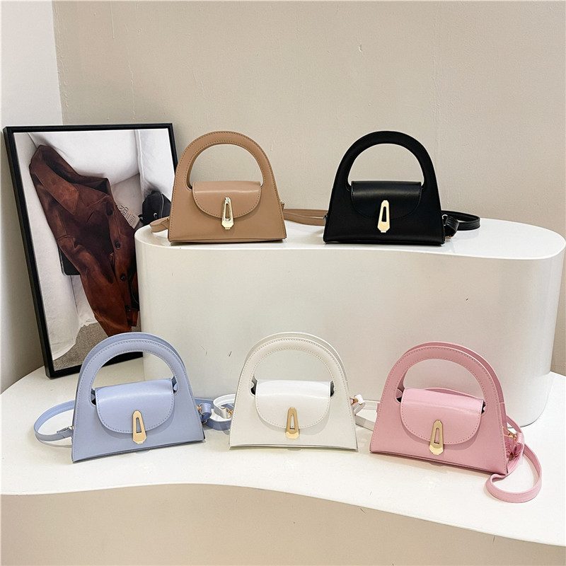 Tas Tote Pegangan Atas Warna Solid view 4