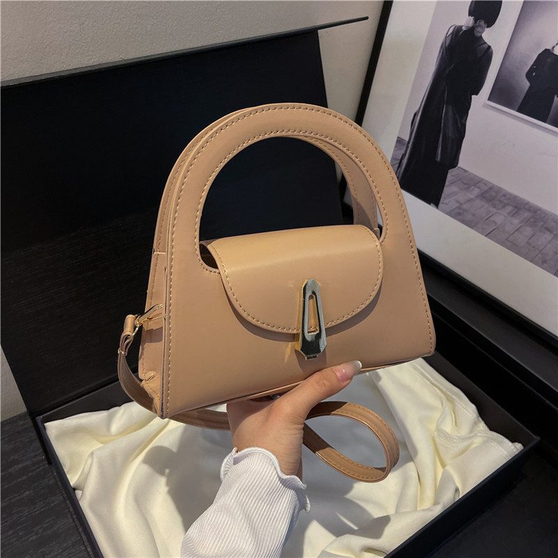 Tas Tote Pegangan Atas Warna Solid view 6