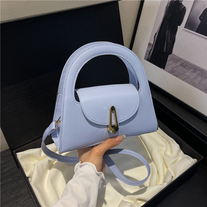 Tas Tote Pegangan Atas Warna Solid view 8