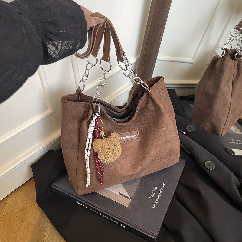 Matte Large Capacity Shoulder Tote Bag view 2