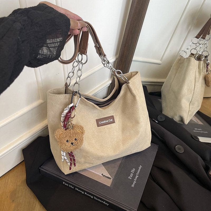 Matte Large Capacity Shoulder Tote Bag view 3