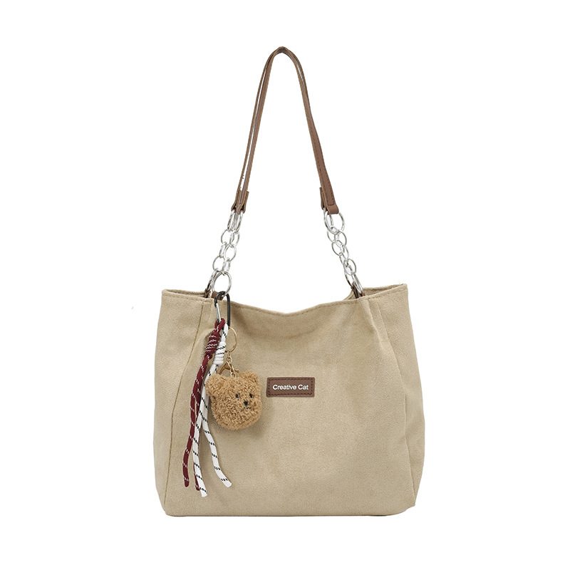 Matte Large Capacity Shoulder Tote Bag view 5