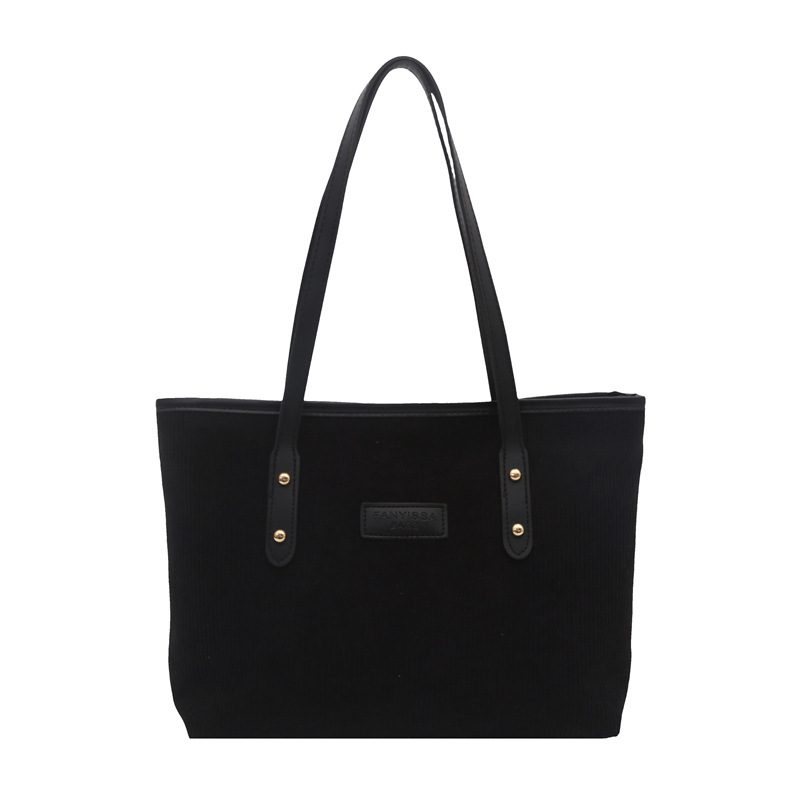 Solid Color Top-Handle Tote Bag view 6