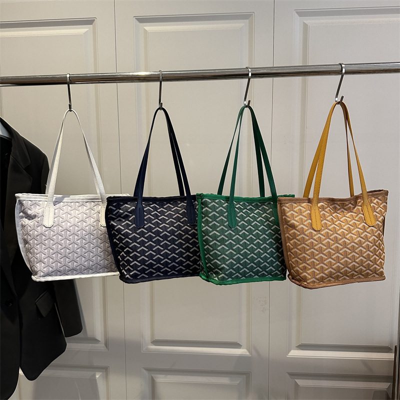 Printed Top-Handle Shoulder Tote Bag