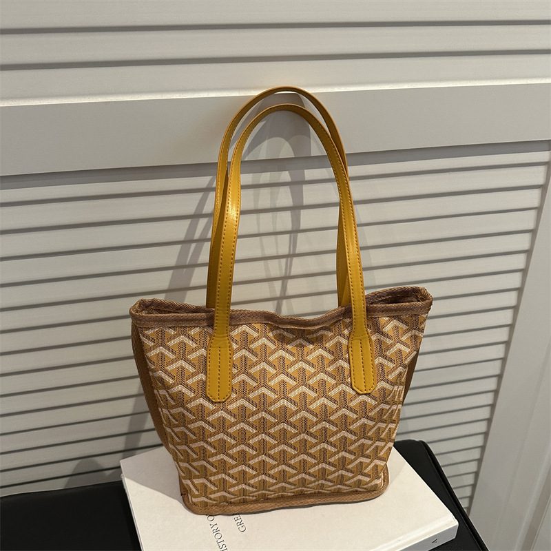 Printed Top-Handle Shoulder Tote Bag view 4