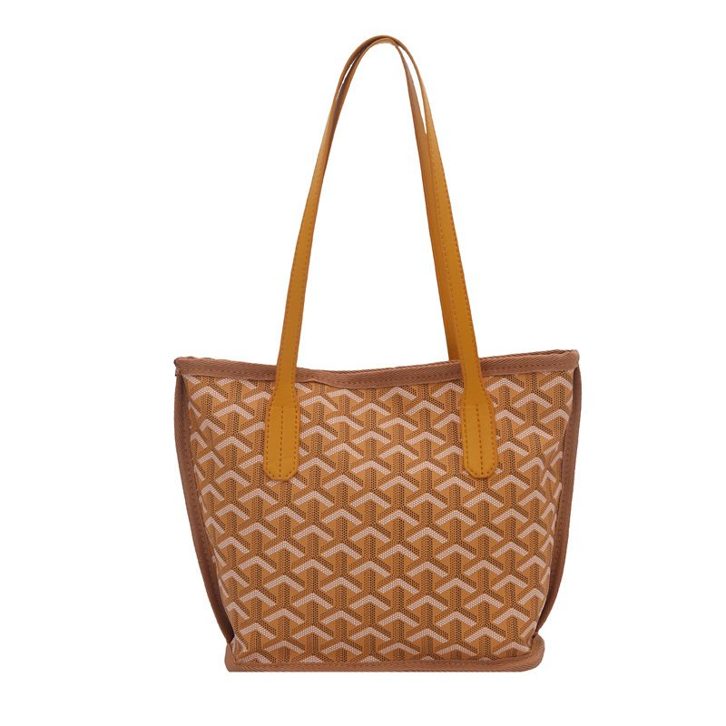 Printed Top-Handle Shoulder Tote Bag view 8