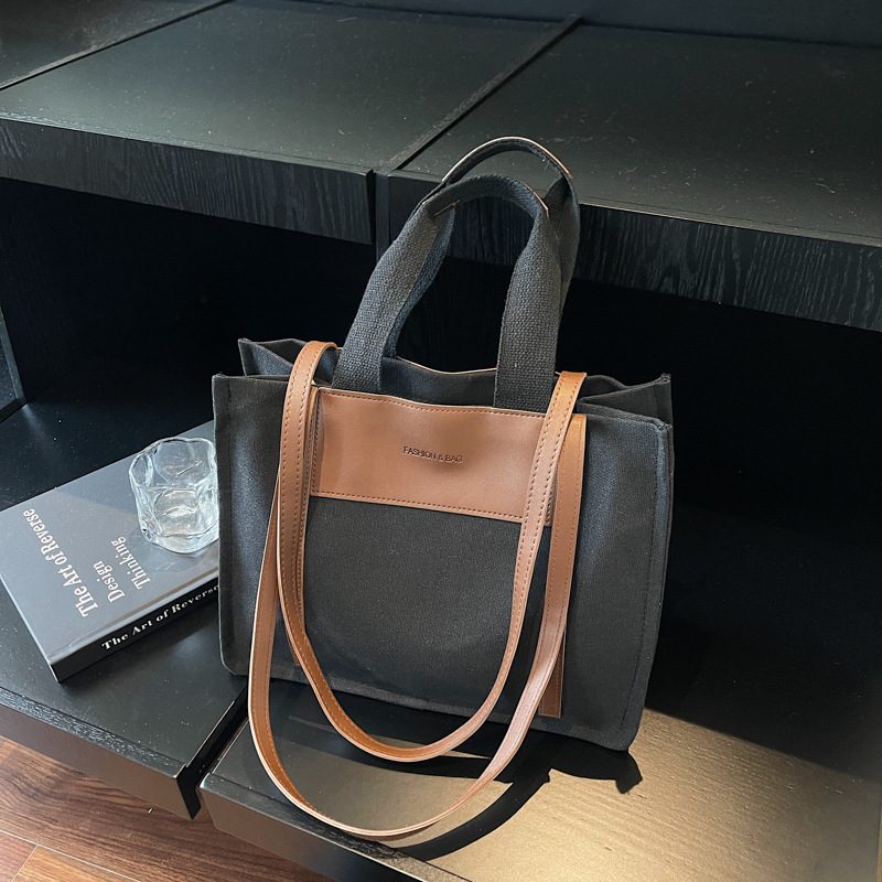 Color Block Shoulder Tote Bag view 2
