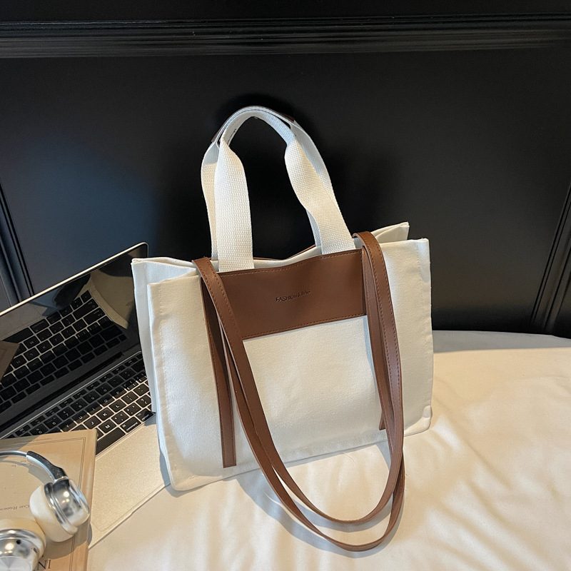 Color Block Shoulder Tote Bag view 3