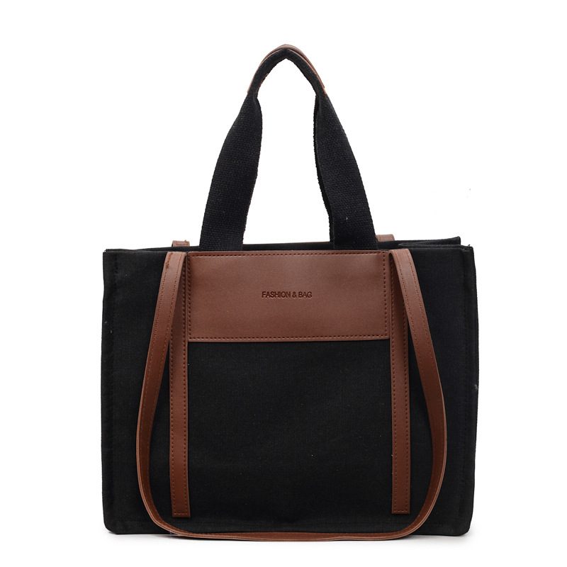 Color Block Shoulder Tote Bag view 7