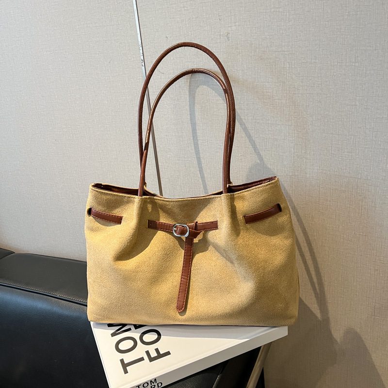 Solid Color Top-Handle Tote Bag view 10