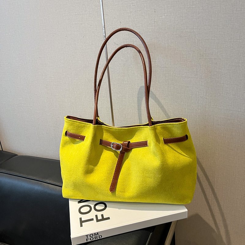Solid Color Top-Handle Tote Bag view 11
