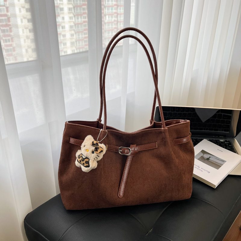 Solid Color Top-Handle Tote Bag view 4