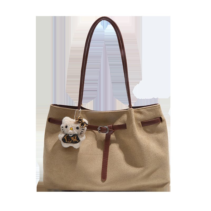 Solid Color Top-Handle Tote Bag view 6