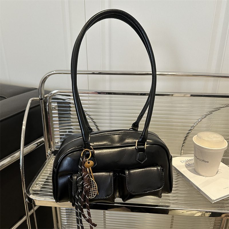 Vintage Minimalist Top-Handle Tote Bag view 4