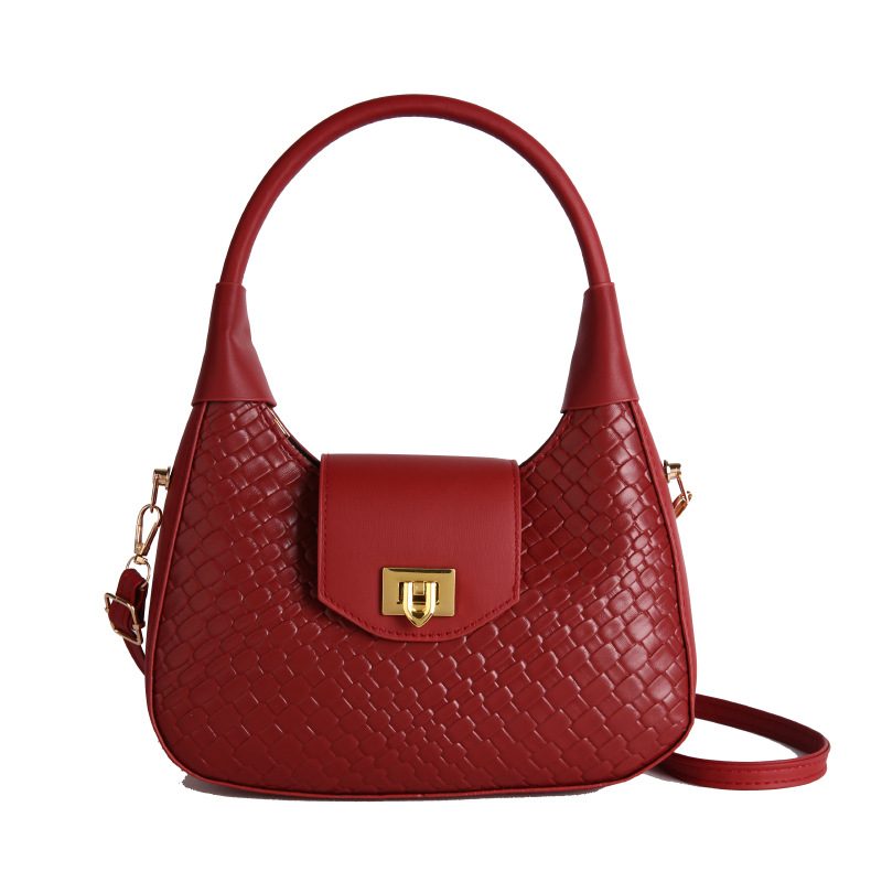 Woven Texture Top-Handle Underarm Tote Bag view 10