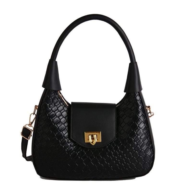 Woven Texture Top-Handle Underarm Tote Bag view 6