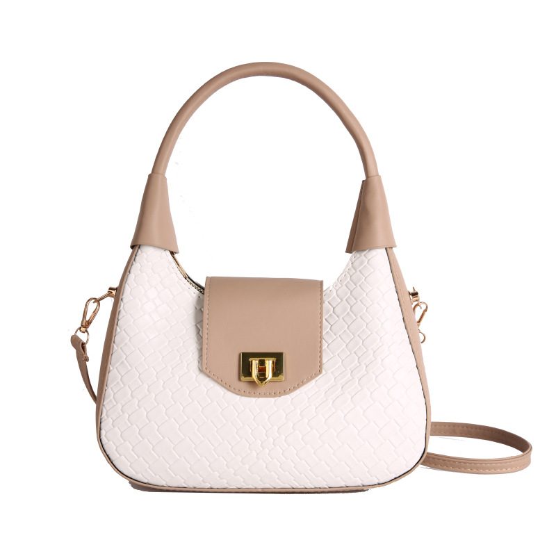 Woven Texture Top-Handle Underarm Tote Bag view 7