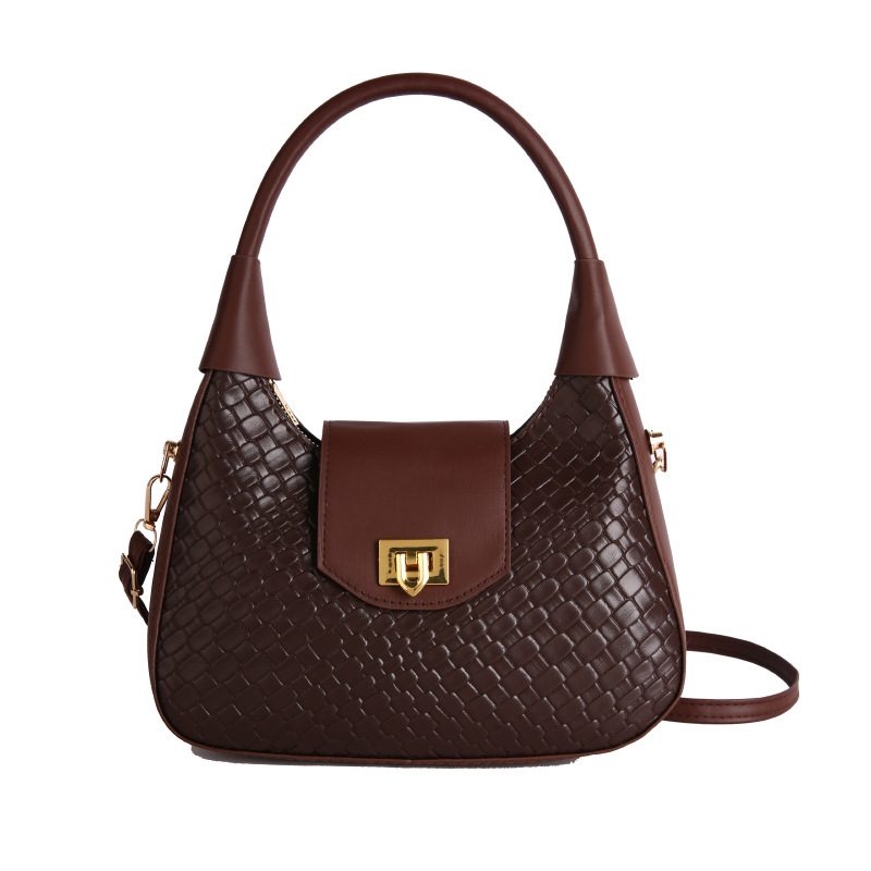 Woven Texture Top-Handle Underarm Tote Bag view 8