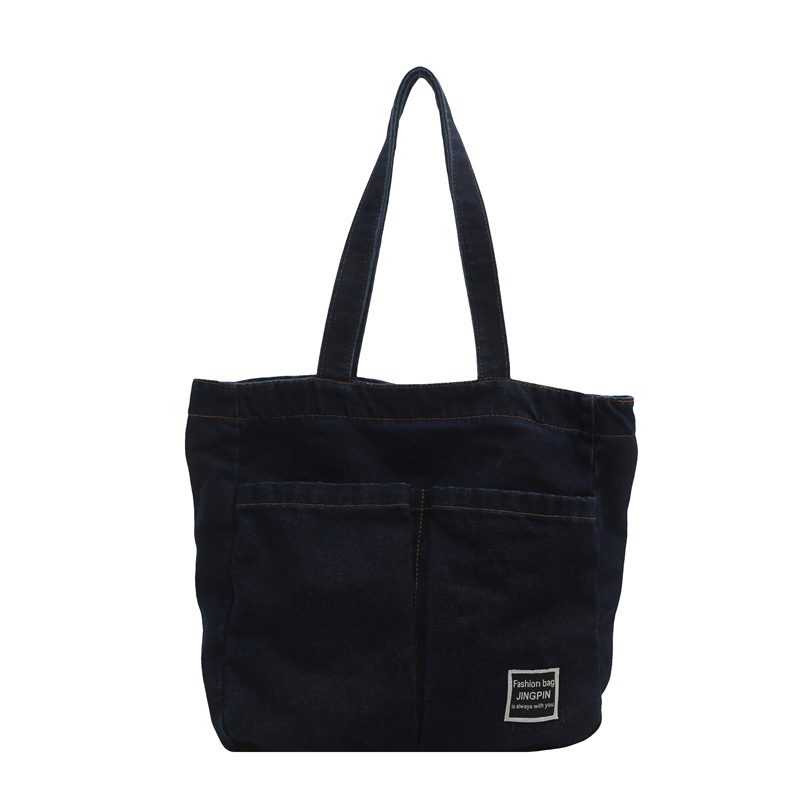 Denim Large Capacity Tote Underarm Bag view 6