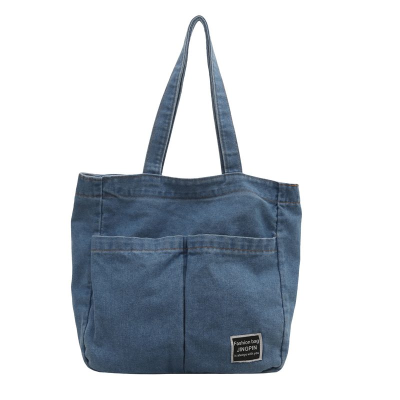 Denim Large Capacity Tote Underarm Bag view 7