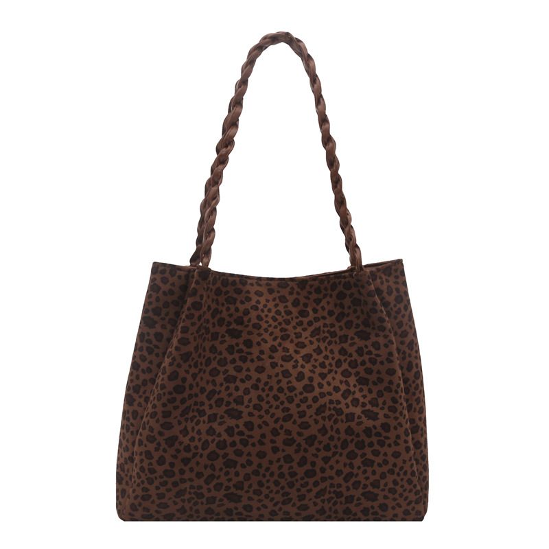 Vintage Leopard Print Large-Capacity Tote Bag view 10