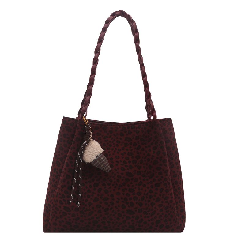 Vintage Leopard Print Large-Capacity Tote Bag view 8